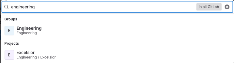 The engineering group in search results